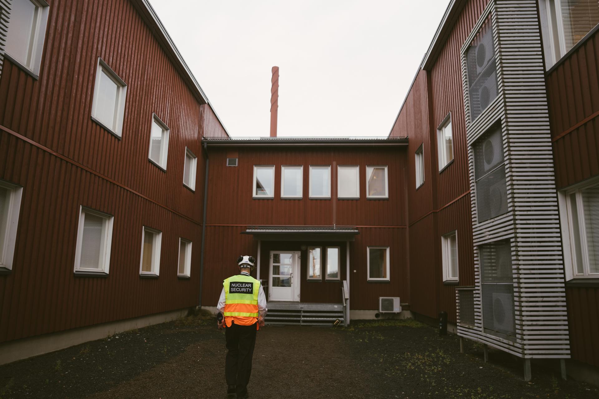Bâtiment des ouvriers de la centrale nucléaire d’Olkiluoto, en Finlande, le 27 septembre 2022.