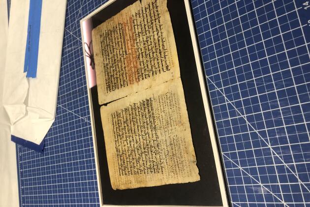 Un feuillet du « Codex Climaci Rescriptus » 