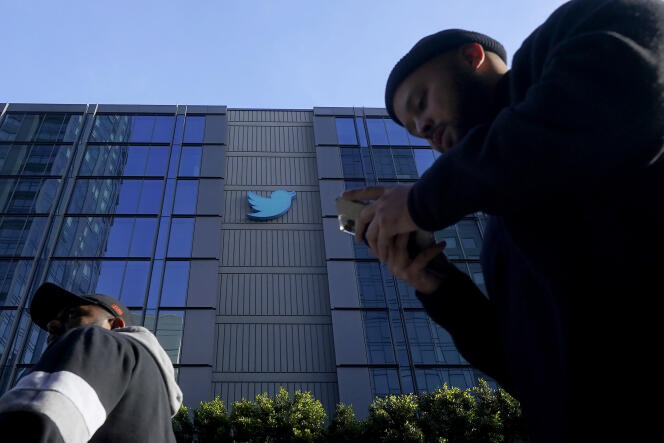 Le siège de Twitter, à San Francisco, était fermé aux employés, le 4 novembre 2022. 