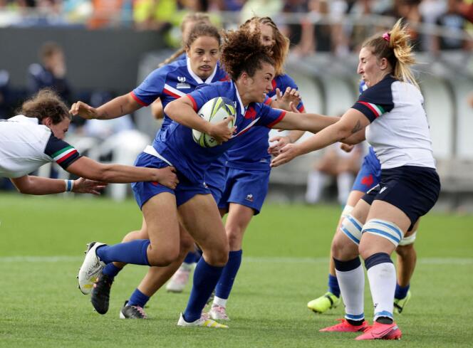 Caroline Drouin et l’équipe de France féminine de rugby aspirent à battre les hôtes néo-zélandaises, et à se hisser en finale. 
