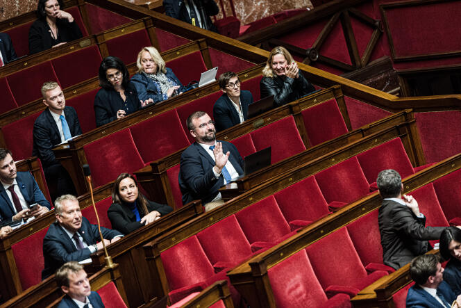Deputy RN Grégoire de Fournas during the session of questions to the government in the National Assembly on November 3, 2022.