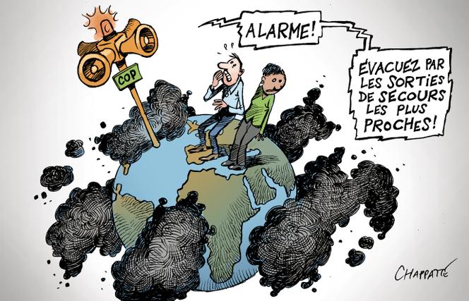 The painting is signed by Swiss designer Chappatte and dated November 9 