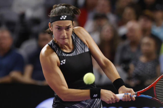 Caroline Garcia lors de la finale du Masters WTA, à Fort Worth (Texas), le 7 novembre 2022.