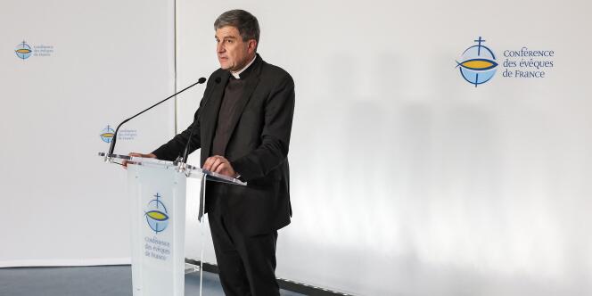 The President of the Conference of Bishops of France, Eric de Moulins-Beaufort, November 7, 2022