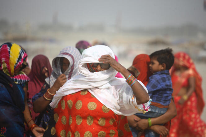 On a hot day when the maximum temperature reached 46°C, in the Allâhâbâd division (India), on June 7, 2022.
