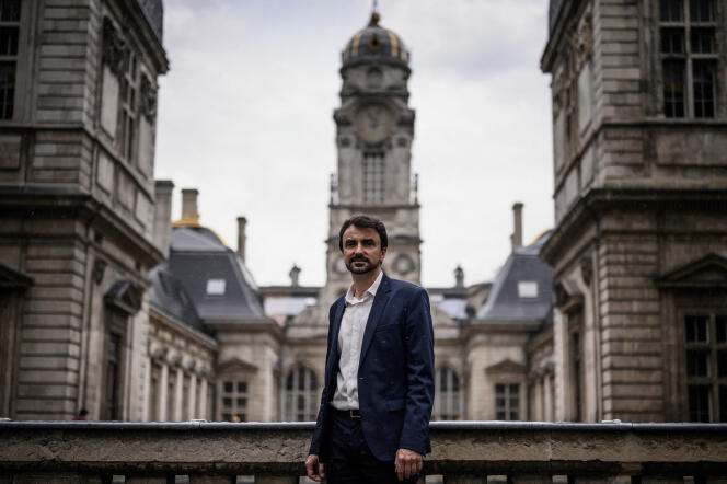 Le maire de Lyon, Grégory Doucet, à l’hôtel de ville de Lyon, le 28 juin 2021.