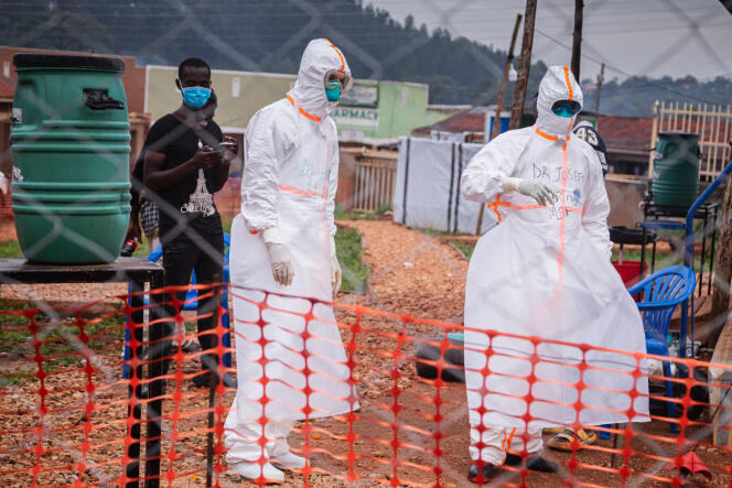 Dans un centre d’isolement et de traitement des personnes ayant contracté le virus Ebola, à Mubende, en Ouganda, le 27 octobre 2022.
