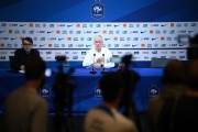 France coach Didier Deschamps at a press conference in Clairefontaine, November 14, 2022.