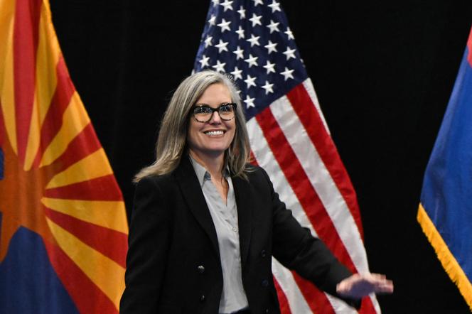 Democrat Katie Hobbs during a campaign rally in Phoenix on Nov. 2, 2022. 
