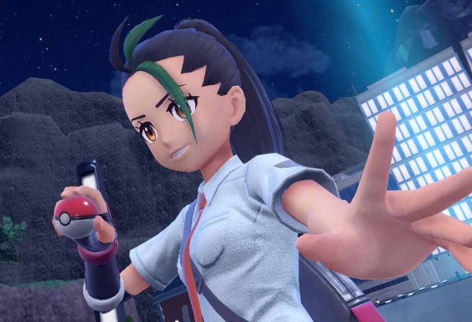 Dans « Pokémon Écarlate et Violet », Menza joue le rôle traditionnel de la rivale sympathique.