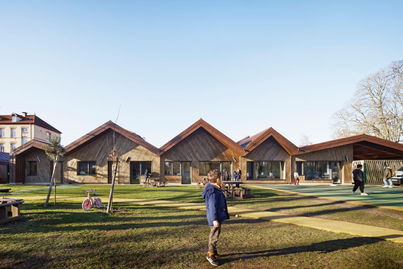L’hôpital de jour pour enfants atteints de TSA de Chevilly-Larue (Val-de-Marne), réalisé en 2020 par l’agence Tolila + Gilliland.