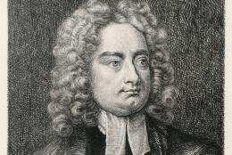 JONATHAN SWIFT Irish churchman and writer Shown here in 1710. (1667 - 1745)