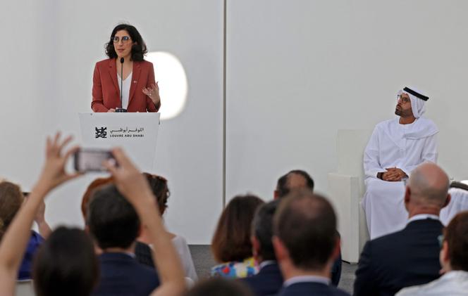 La ministre de la culture, Rima Abdul-Malak, Louvre Abu Dhabi, le 14 octobre.