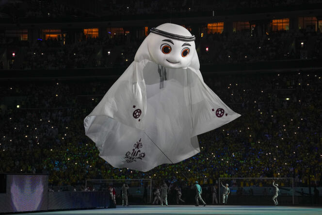 The official mascot of the 2022 World Cup, during the opening ceremony, at Al-Bayt stadium, in Al-Khor (Qatar), on November 20. 