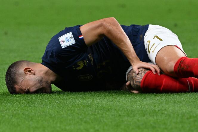 Only bad news of the evening, the injury of Lucas Hernandez in the right knee, which seems quite serious.  In Al Wakrah, Tuesday, November 22, 2022. 