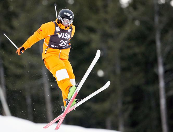 Mathieu Navillod, during practice for the Men's Freestyle Skiing World Cup Moguls Qualifying Event at Deer Valley Resort on Saturday, Jan. 16, 2010, in Park City, Utah.