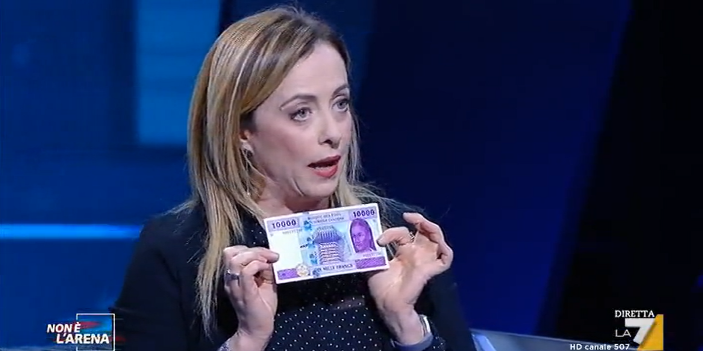Giorgia Meloni's exaggerations about France's 'colonial currency'