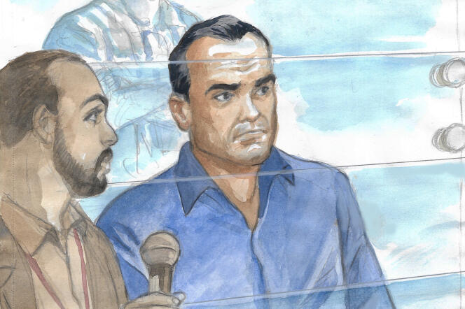Defendant Chokri Chafroud being questioned at the trial for the July 14, 2016 terrorist attack in Nice, France. November 22, 2022. 