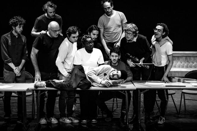 Répétition de la pièce «  Le Suicidé », de Nikolaï Erdman, au Théâtre national populaire de Villeurbanne (Rhône).