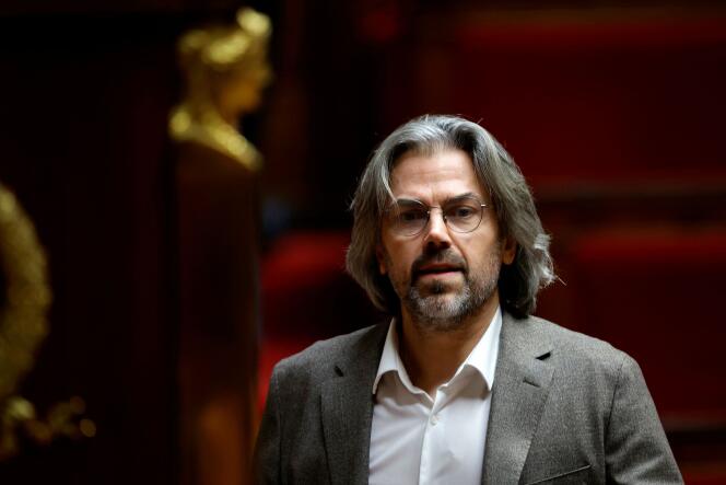 Le député (La France insoumise) de Paris Aymeric Caron, à l’Assemblée nationale, le 24 novembre 2022.