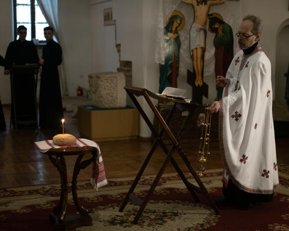 Une messe commémorative a eu lieu dans la cathédrale Sainte-Sophie, à Kiev, le 26 novembre.