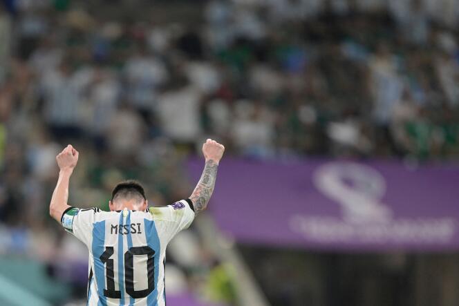 Lionel Messi, une nouvelle fois sauveur de l’Albiceleste, samedi 26 novembre, contre le Mexique.
