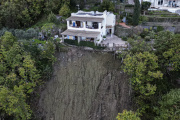 A house narrowly escaped the landslide that ravaged the town of Casamicciola on the Italian island of Ischia on November 26, 2022.