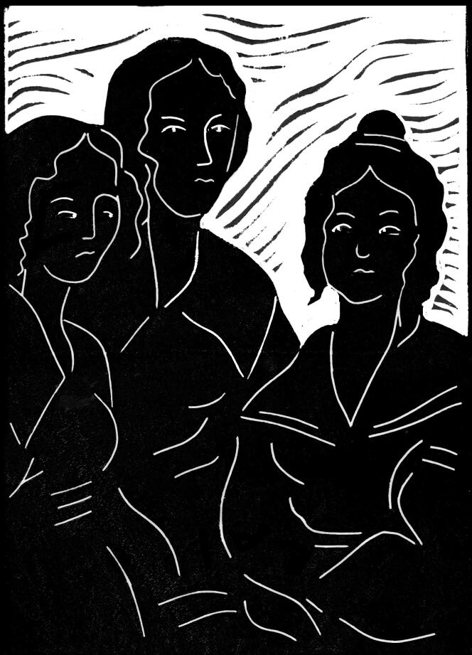 Les sœurs Brontë, illustration de Michéa Jacobi pour « Frères Sœurs ».