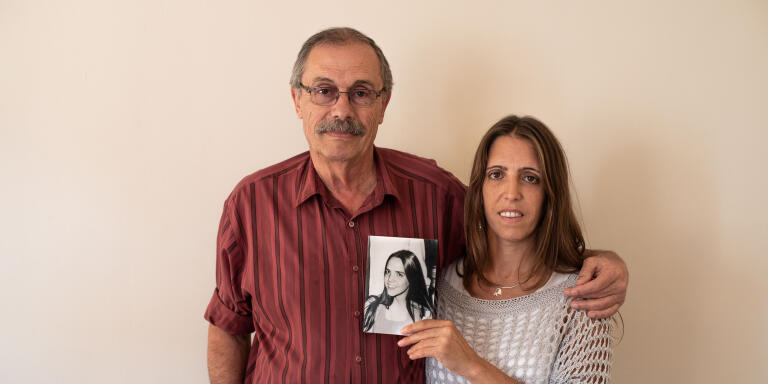 Valencia, Spain. October 12, 2021. Portrait of Carlos Alberto Solsona, persecuted during the last Argentine dictatorship, together with his daughter Marcela. Her mother, Norma Síntora, was kidnapped in May 1977 when she was eight months pregnant, and Carlos Alberto Solsona, who was out of the country at the time, had to remain in exile. Both were members of the Revolutionary Workers Party. It is presumed that Norma gave birth to her daughter in the maternity ward of the Campo de Mayo clandestine detention center, where she was to be murdered and her daughter given up for adoption.

Thanks to the association of Grandmothers of Plaza de Mayo, they managed to meet forty years later. In the image, portrayed in Marcela's house in Valencia, where she currently resides with her family, holding a portrait of Norma, the mother.