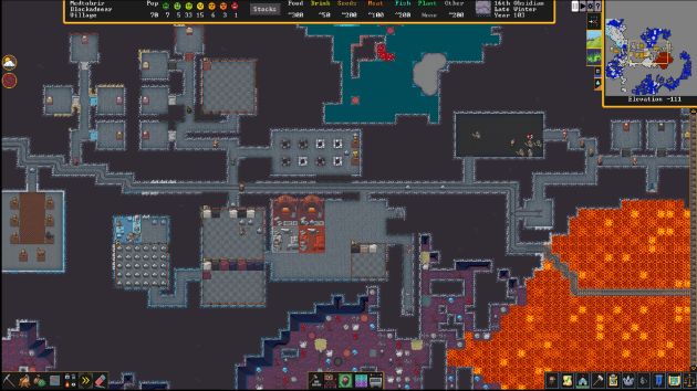 Une forteresse représentée sur la nouvelle interface graphique du jeu.