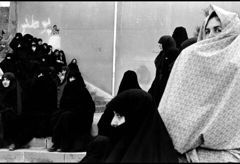 IRAN. Tabriz. 1979. Meeting in a stadium. Demonstration in favor of the leading opposition figure Ayatollah Kazem Shariatmadari.