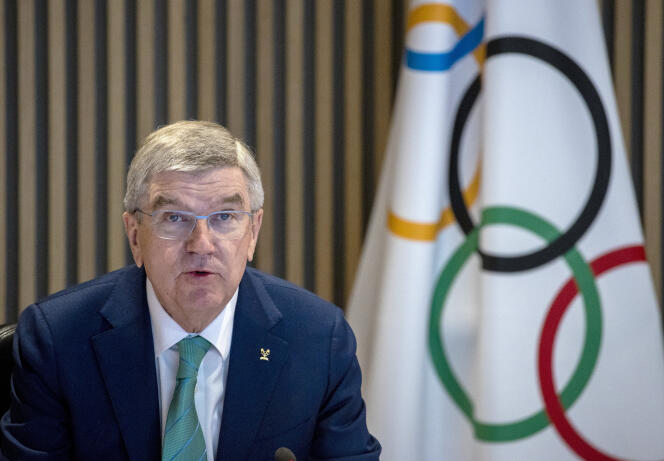 Le président du Comité international olympique, Thomas Bach, le 5 décembre 2022 à Lausanne (Suisse).