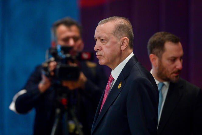 Le président turc, Recep Tayyip Erdogan, lors du sommet du G20 à Bali (Indonésie), le 15 novembre 2022.