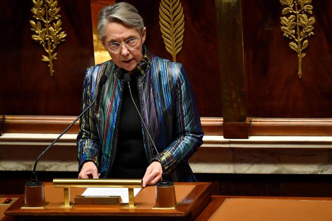 Elisabeth Borne à l’Assemblée nationale, le 6 décembre 2022.
