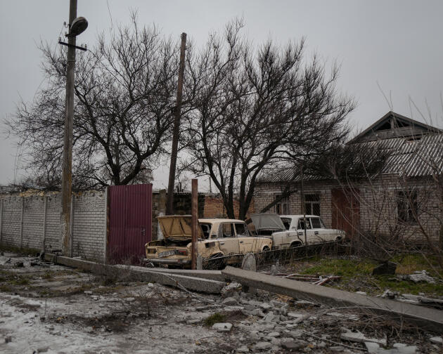 Les ruines du village de Posad-Pokrovske, dans l’oblast de Mykolaïv, en Ukraine, le 5 décembre 2022. 