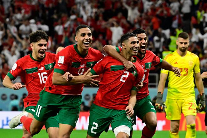 Achraf Hakimi et ses coéquipiers marocains sont quart-de-finalistes du Mondial 2022. 