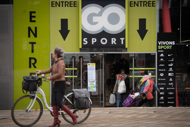 Un magasin Go Sport, à Nantes, en 2021.