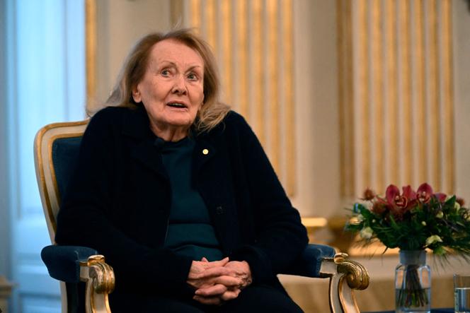 L’écrivaine Annie Ernaux, à Stockholm, le 6 décembre 2022, quelques jours avant la remise du prix Nobel de littérature.