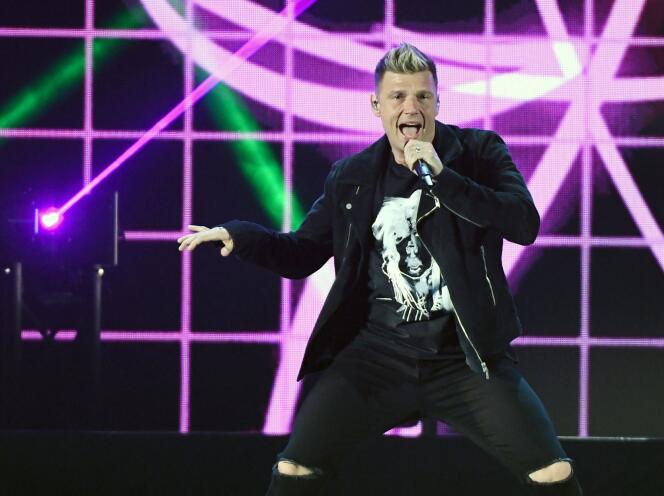 Backstreet Boys' Nick Carter performs in Las Vegas on November 10, 2019.