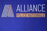 Le logo du syndicat de police Alliance , photographié à Paris, le 27 novembre 2020.