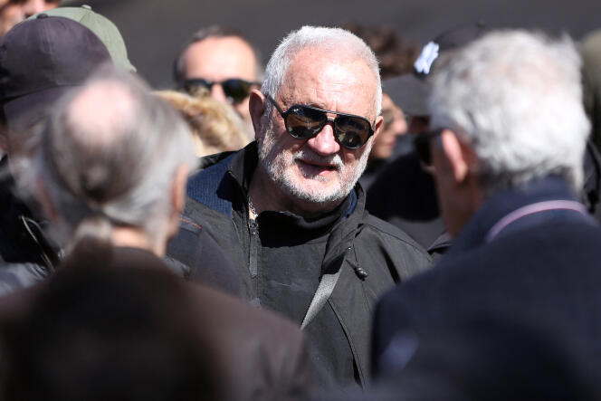 El exlíder nacionalista Charles Pieri durante el funeral del activista independentista Yvan Colonna, en Cargèse (Corse-du-Sud), el 25 de marzo de 2022.