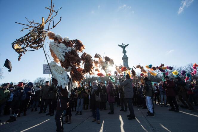Durante la Marcha por la Vida, organizada a la convocatoria del Colectivo COP15, en Montreal, el 10 de diciembre de 2022.