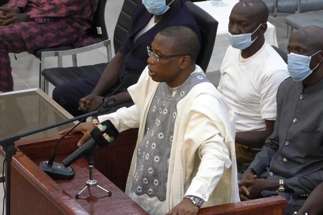 L’ancien dictateur guinéen Moussa Dadis Camara pendant son procès à Conakry, le 28 septembre 2022.