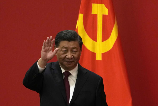 Le président chinois, Xi Jinping, à Pékin, le 23 octobre 2022. 
