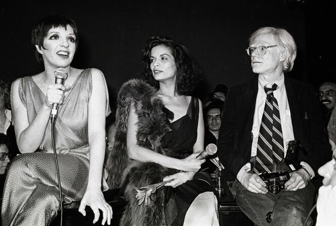 Liza Minnelli, Bianca Jagger and Andy Warhol at Studio 54 in New York in 1978 in the Matt Tyrnauer documentary.