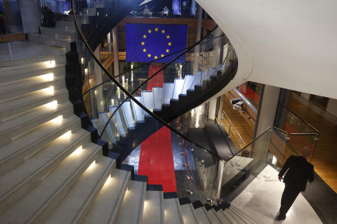 Au Parlement européen de Strasbourg, lundi 12 décembre 2022.