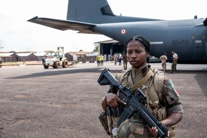 En el aeropuerto de Bangui, cuando los últimos soldados franceses abandonaron el territorio de la República Centroafricana, el 15 de diciembre de 2022.