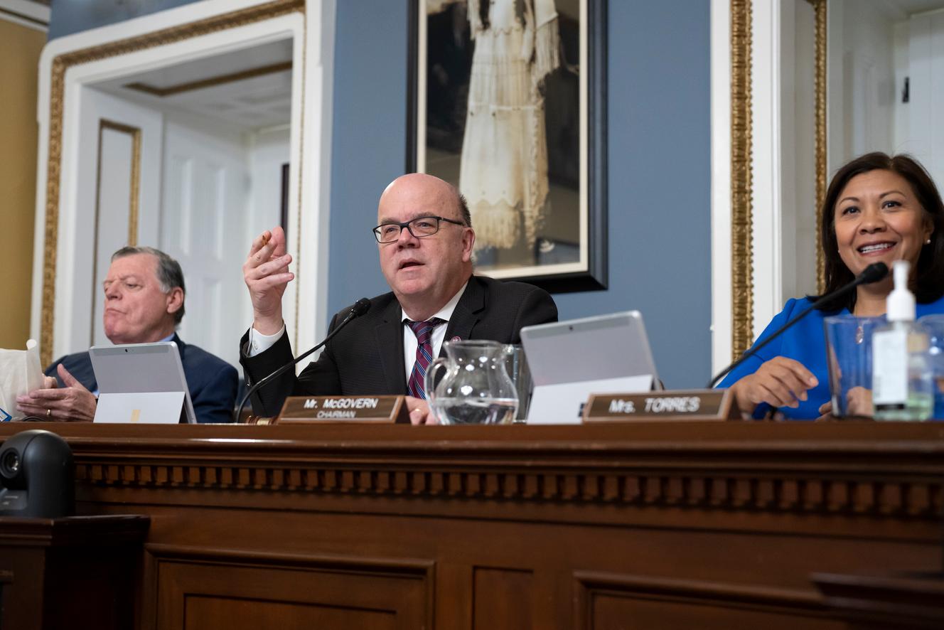 Der von den Demokraten gewählte Jim McGovern positionierte sich schnell gegen das Vorgehen der republikanischen Mehrheit im Repräsentantenhaus. In Washington, 21. Dezember 2022.