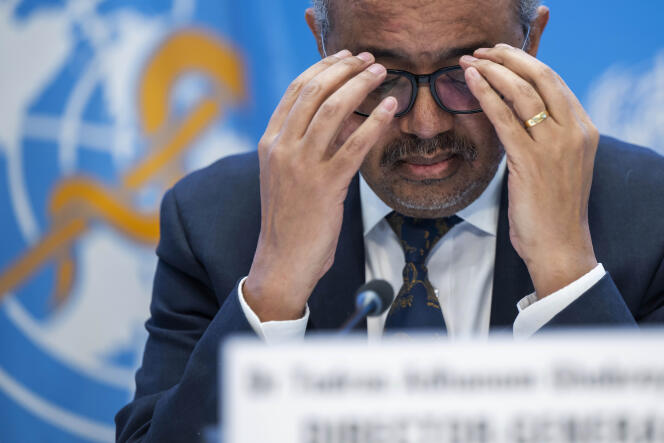 Tedros Adhanom Ghebreyesus, director general de la Organización Mundial de la Salud, en la sede de la agencia de la ONU, en Ginebra, Suiza, el 14 de diciembre de 2022.
