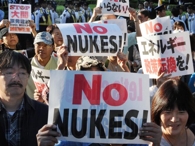 Manifestation contre le nucléaire, à Tokyo, le 13 octobre 2022.